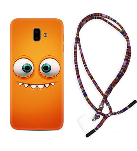 Samsung J6 Plus J7 Prime J7 Pro M20 Kılıf Boyun Asklı Rasta Silikon Dişlek 1615