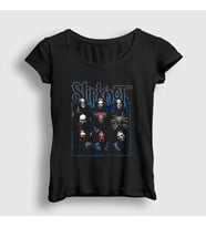 Presmono Kadın Siyah Band V4 Slipknot T-Shirt 355309tt