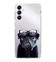 PrintiFy Samsung Galaxy M34 ile Uyumlu 1mm Slim Fit Köpek 3 050f Baskılı Şeffaf  Kılıf