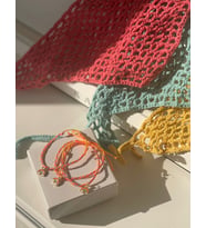 El Örgüsü Bandana ve Bileklik Hediye Seti (Sarı)