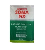 1 Kg Somafix Şeffaf İnce Mum Silikon 7.4 x 300 mm Çubuk Sıcak Silikon