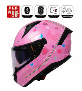 M910 Kadın Stora Motosiklet Kaskı Güneş Vizörlü Full Face Kask