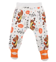 Tiger Baskılı Çoraplı Pijama Altı (Turuncu)