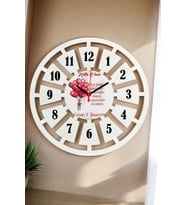 Sevgiliye En Güzel Hediye Duvar Saati 40cm 022 (Beyaz)