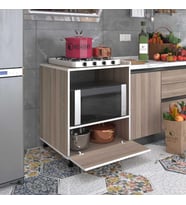 Kenzlife ocak dolabı bennu crd 85*70*60 XLARGE kapaklı hazır mutfak klasik setüstü ocak için sabit tabla (Karışık)