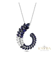 Sarmaşık Safir Taşlı Kolye  PK02