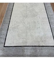 Hoom Rugs Elegant 10512 Krem Gri Üst Segment Salon Halısı (Koyu Gri - Krem)