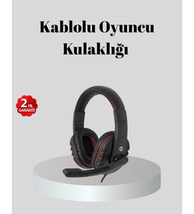 Stereo Ses Destekli Mikrofonlu Gaming Kulaklık - Yumuşak Pedli