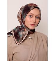 Levidor Lotus Desen Eşarp - 06108 (Yeşil)