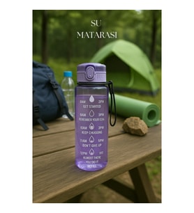 Suluk & Su Şişesi & Sporcu Matara Mor 1000 Ml