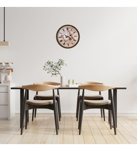 River World Duvar Saati 36 cm Rustic Bakery Kitchen Rengi Kahve