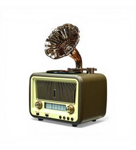Gramafonlu Tasarım Nostalji Radyo,Bluetooth Trend Nostaljik Radyo(BÜYÜK BOY)