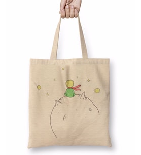 Küçük Prens Le Petit Prince Bez Çanta Uzun Saplı