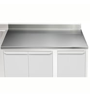 Electrolux Professional Üst Tabla, Sırtlı, 1500 Mm, 1,5 Mm Kalınlıkta Üst Tabla 18 Mm Kalınlığında Ses Sönümlendirici Malzeme Ve Ayrıca 2 Paslanmaz Kayıtla Güçlendirilmiştir - Modular Line TPLA15A