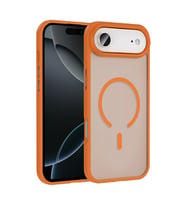 iPhone 17 Air Kılıf M-safe Şarj Özellikli Mat Arka Yüzey Sio Kılıf (Turuncu)