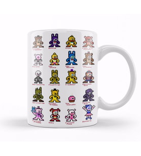 8 bit Fnaf World Five Nights At Freddys Kupa Bardak Porselen