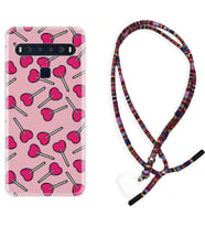 TCL 10L 10 Plus 10SE 20E 20SE 30 L7 Kılıf Boyun Asklı Rasta Silikon Heart Lollipop 1414