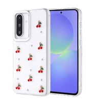 Coverzone Samsung Galaxy A36 ile uyumlu K?l?f Airbag K�?eli 2mm Kamera �?k?nt? Korumal? Simli ?effaf Bask?l? Z-Kutup Kapak Kiraz