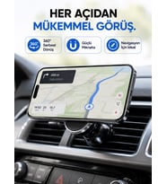 Mey İthalat® Araç İçi Manyetik Telefon Tutucu Havalandırma Izgarası Uyumlu Telefon Tutacağı