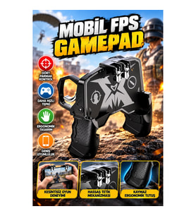 Dört Parmak Destekli Mobil FPS Oyun Gamepad Kontrol Aparatı