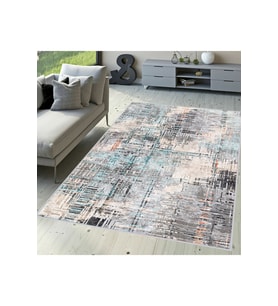 Rovigo Home Dijital Baskı Yıkanabilir Kaymaz Taban Salon Halısı RVG1637-HT936 80x300 cm (Gri)