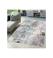 Rovigo Home Dijital Baskı Yıkanabilir Kaymaz Taban Salon Halısı RVG1637-HT936 80x300 cm (Gri)