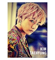 Bts V Portre Tablo Ahşap Poster Dekoratif Kod4308