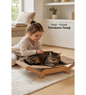 Konforlu Tırmalanabilir Sisal Kedi Yatağı, Rahat ve Eğlenceli Kullanım
