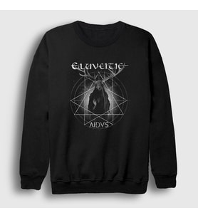 Presmono Unisex Siyah Aidvs Aiduvirate Metal Eluveitie Sweatshirt 483930tt