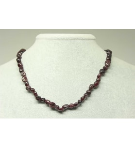 Lal (Granat) (Garnet) Taşı Doğal Parçalar Kolye (Klipsli) (25407)