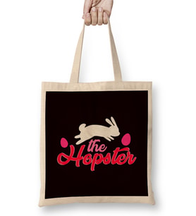 Hopster Easter Bunny Rabbit Eggs Hunting Spring Egg Hunter Bez Çanta Uzun Saplı