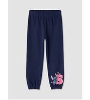 LCW Kids Lacivert Stitch Baskılı Kız Çocuk Jogger Eşofman Altı