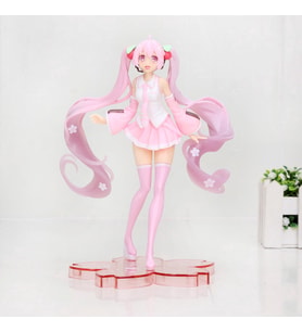Anime Pink Hatsune Miku Sakura Fügürü 20 Cm