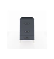 Kronos Komodin 3 Çekmeceli 60x59x96 Antrasit-Antrasit