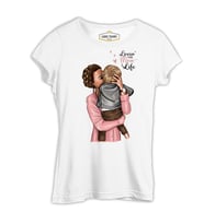 Mom Life Anneler Günü Beyaz Kadın Tshirt