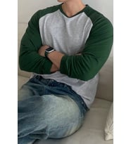 Erkek Reglan Kol Uzun Kollu Basic Tişört Süprem %100 Cotton Bisiklet Yaka Rahat Kalıp