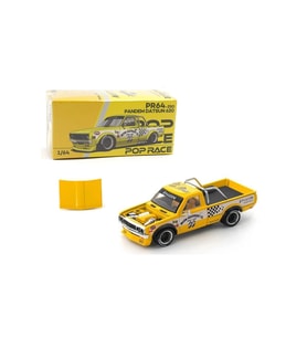 Pop Race Pandem Datsun 620 Moon Equipped Sarı 1:64 Diecast Model Araba PR64-250