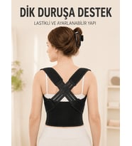 Sırt Destek Korsesi Dik Duruş İçin Ayarlanabilir Lastikli Postür ve Bel Korsesi