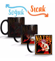 Fairy Tail Natsu Dragneel Fighting Stance Sihirli Kupa Bardak Porselen