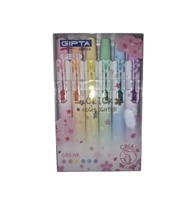 GIPTA F1421 CLICK FOSFORLU KALEM 6'LI SET
