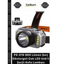Özel Üretim Güçlü Kamp Avcı Işığı PS010 800 Lümen Şarj Göstergeli Cob LED Usb'li Şarjlı Kafa Lambası