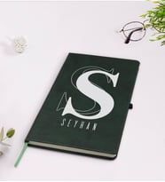 BK Gift Kişiye Özel İsimli Yeşil Termo Deri Defter Model 34