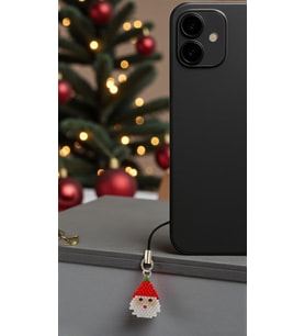 Miyuki Boncuk El Yapımı Noel Baba Telefon Çarmı - Charm Yılbaşı Christmas Noel 1