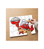Sevimli Şef Yengeç Tasarımlı 24 Parça Ahşap Çocuk Puzzle MPK0834