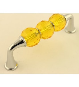 Gürçay Kristal Taşlı Kulp 96Mm Sari (Kahverengi)