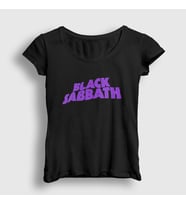 Presmono Kadın Siyah Black Sabbath T-Shirt 17387tt