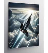 Kanvas Tablo Havada Jet Uçağı