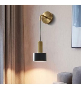 Rsylight Retro Metal Dekoratif Rustik Siyah Modern Duvar Aplik