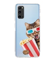 PrintiFy Samsung Galaxy S20 ile Uyumlu Kedi 1 Kamera Korumalı Şeffaf Kılıf