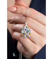 925 Ayar Gümüş Silver Buket Kolye